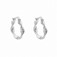 Moonlit Waves Hoop Earrings