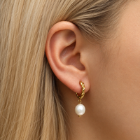 Swirl & Pearl Hoops