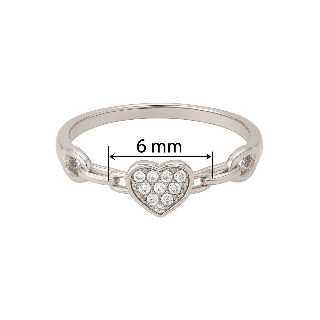 Heart on a Chain Ring