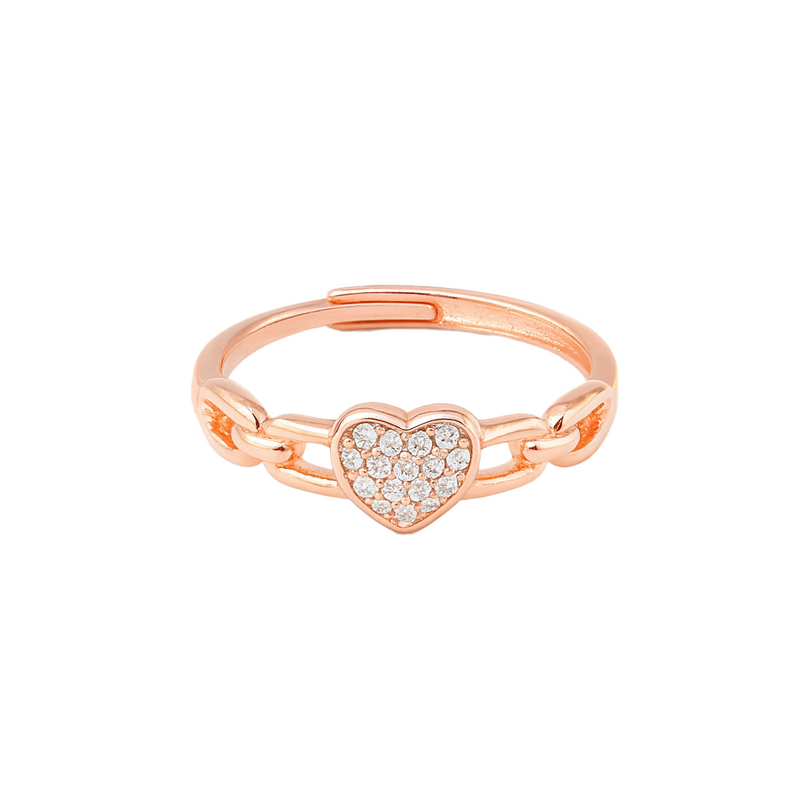 Heart on a Chain Ring