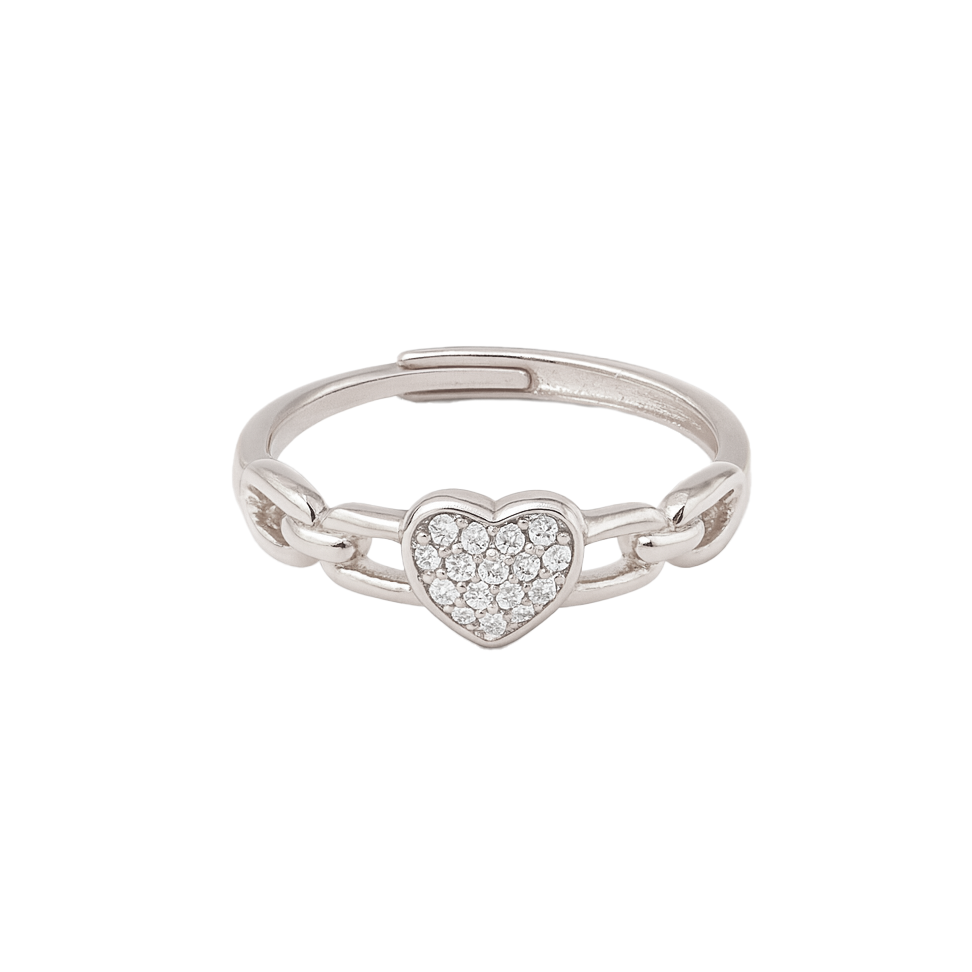 Heart on a Chain Ring