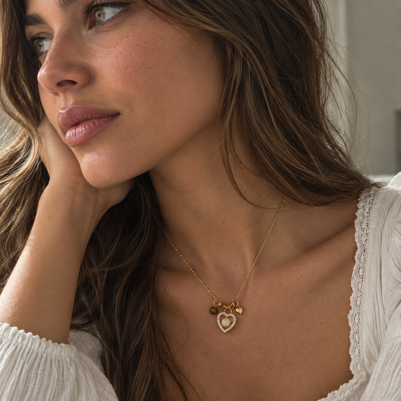 Opal Love Necklace