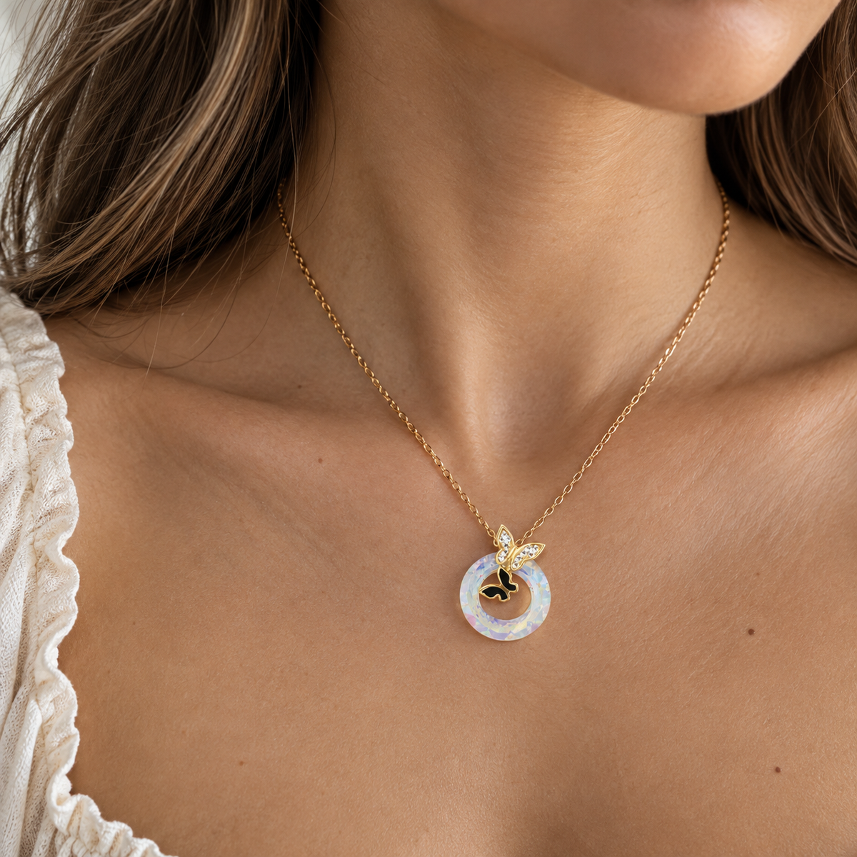 Prism Butterfly Twirl Necklace