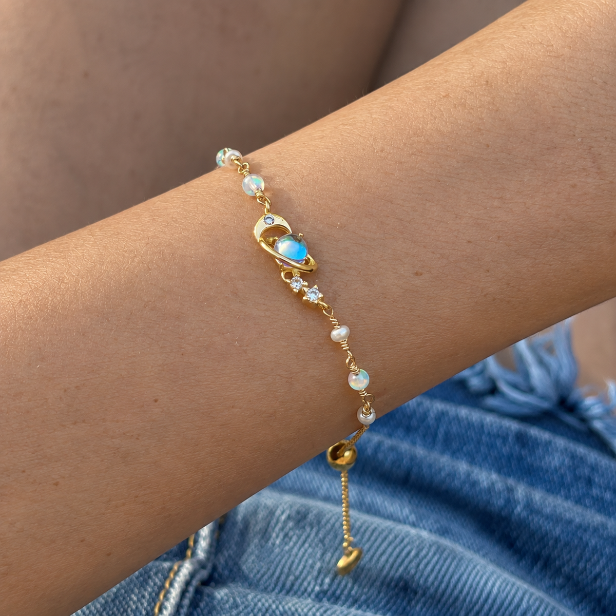 Celestial Pearl and Opal Bracelet