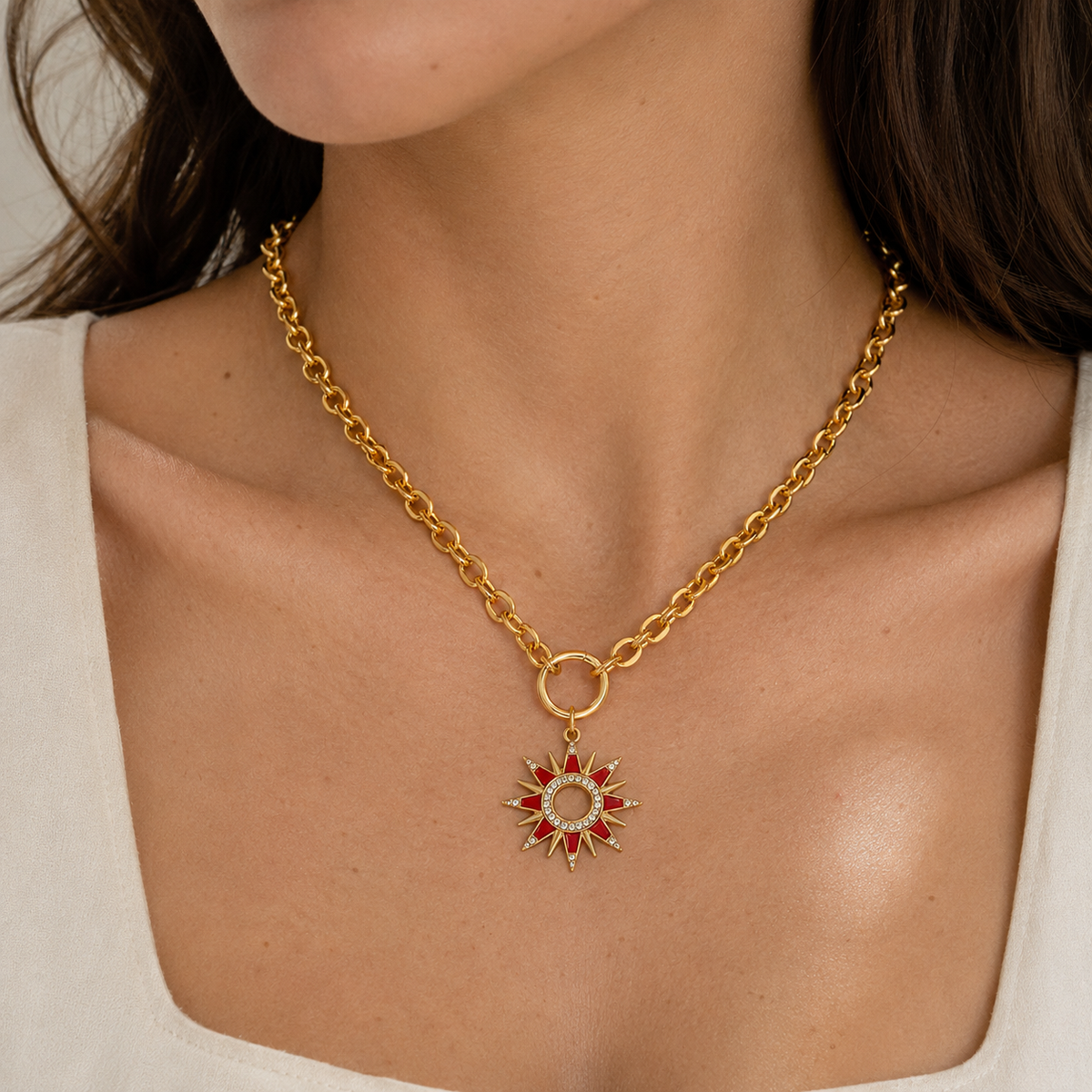 Sun Pendant Necklace