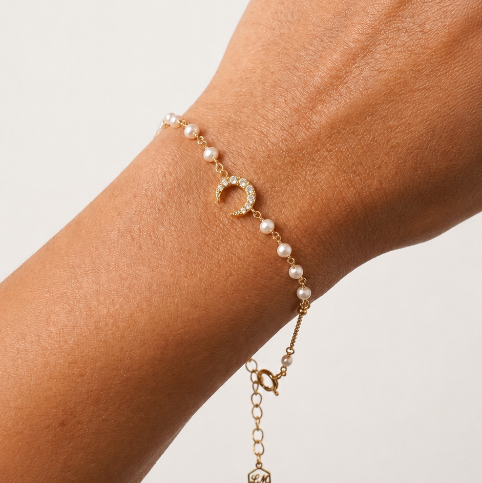 Moon & Pearl Bracelet