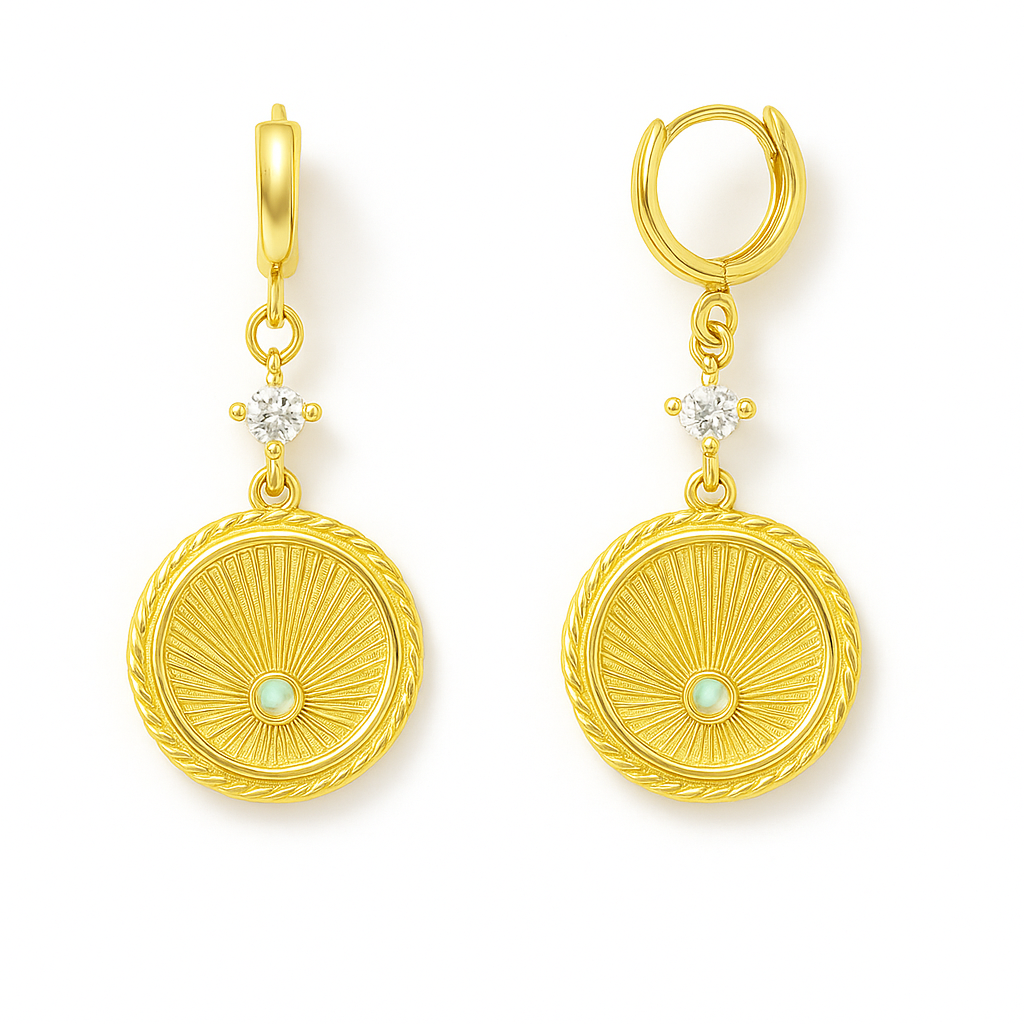 Opal Eclipse Hoop Earrings