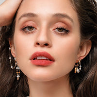 Bold Horizon Huggie Earrings