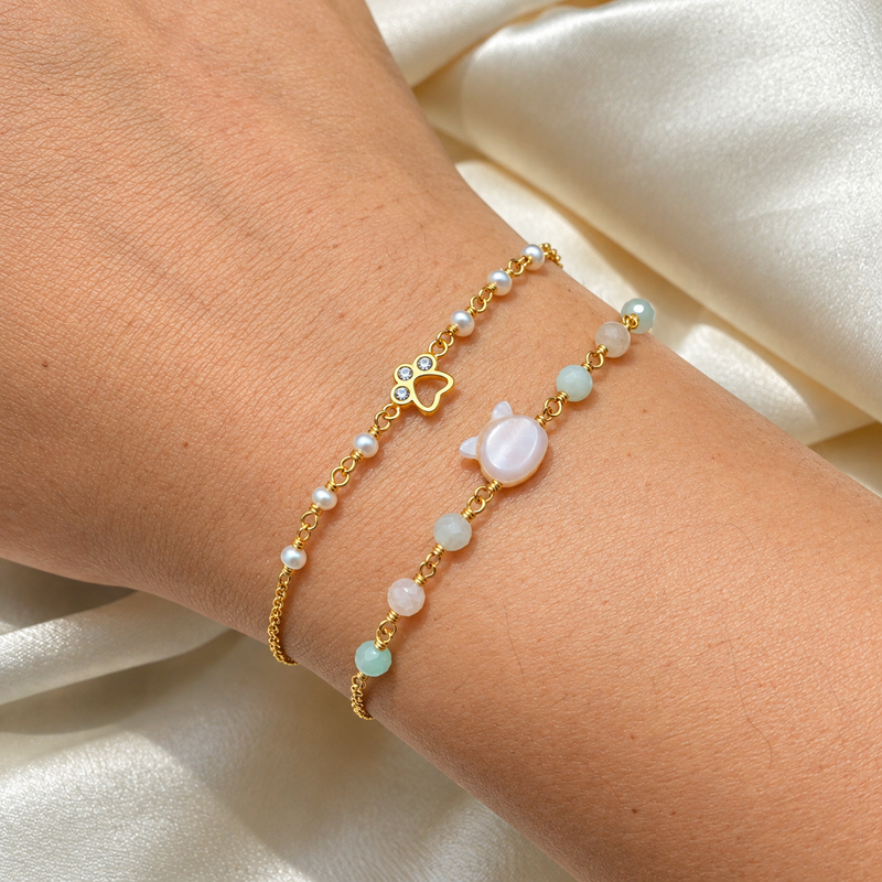 Cat Morganite Bracelet/Anklet