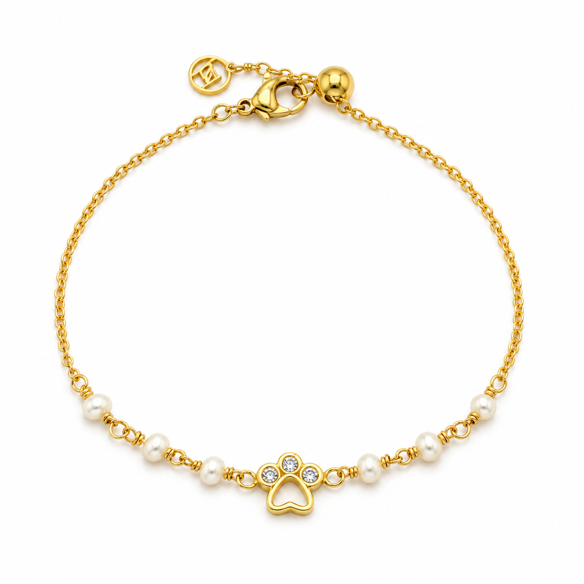 Paw Print Pearl Bracelet/Anklet