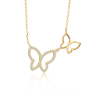 Double Butterfly Necklace