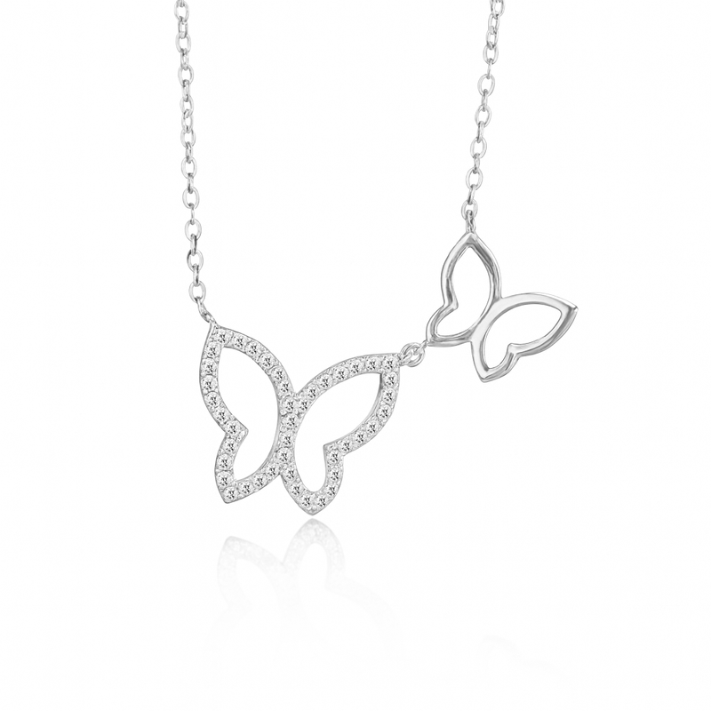 Double Butterfly Necklace