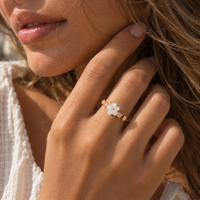 White Flower Ring