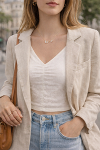 Ivory Butterfly Duo Necklace