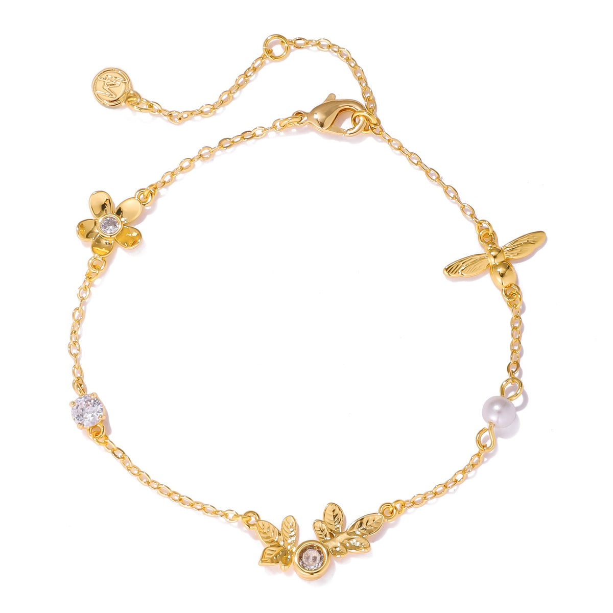 Golden Garden Charm Bracelet