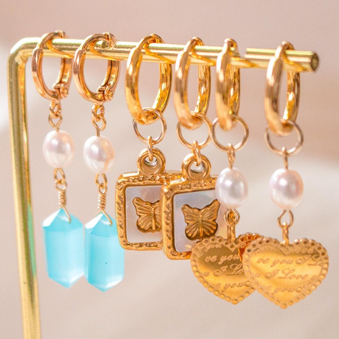 Papillon Huggie Earrings
