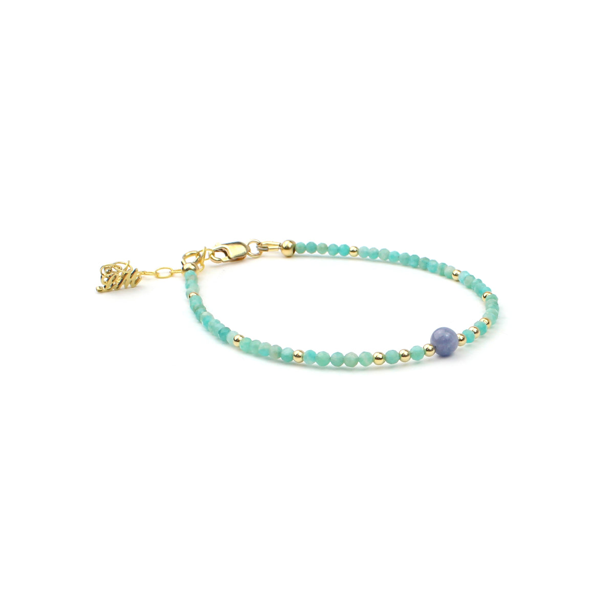Tiny Amazonite & Tanzanite Bracelet