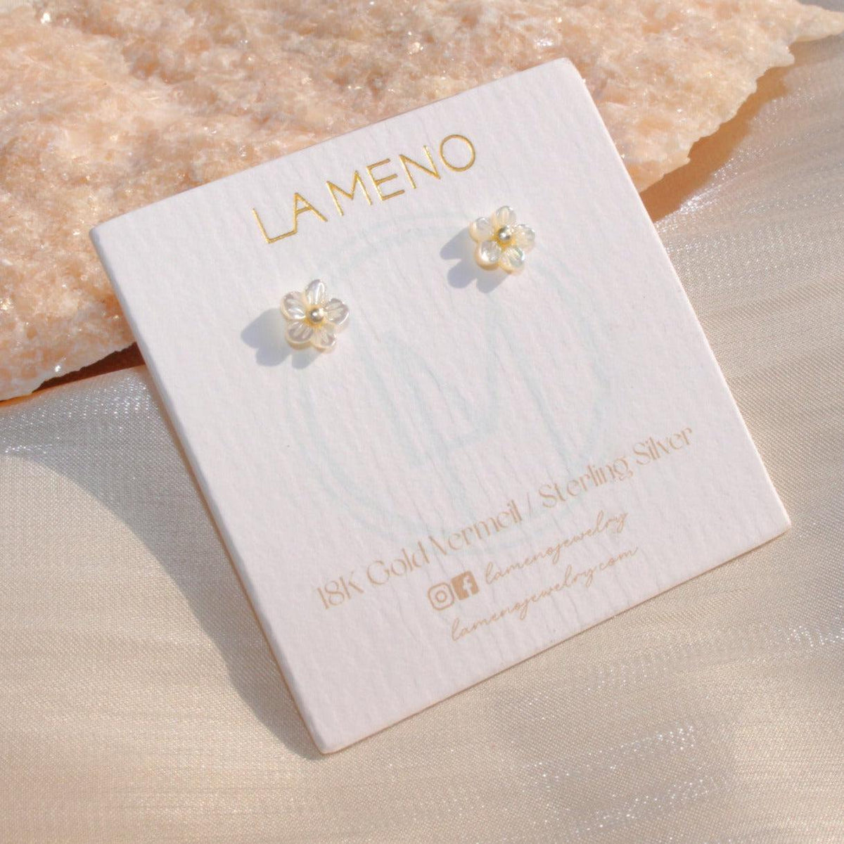 Little White Flower Studs