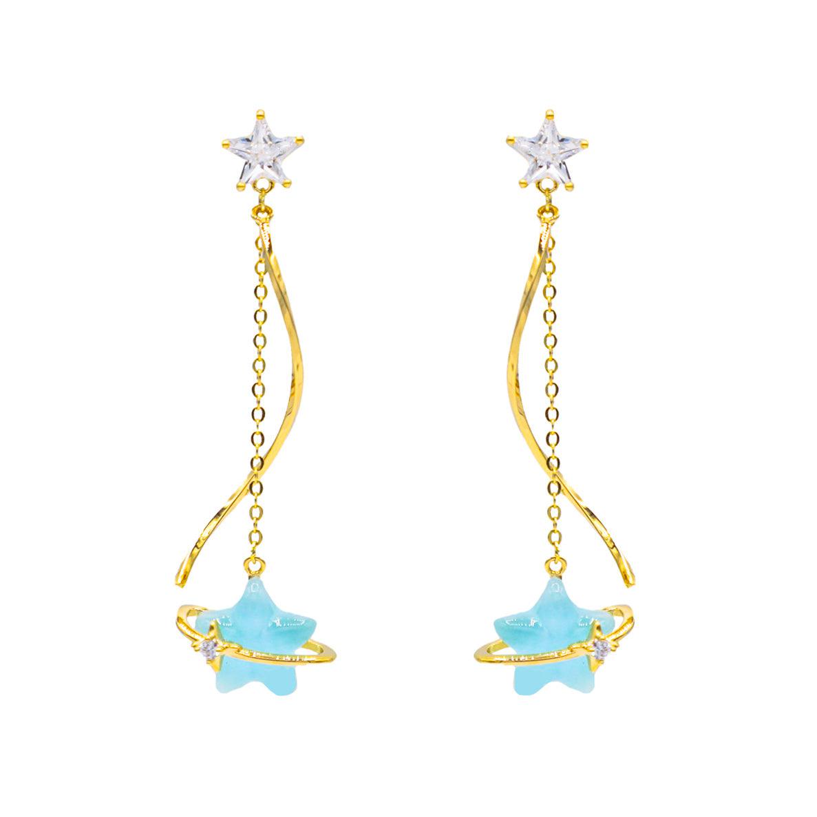 Bubble Star Drop Earring