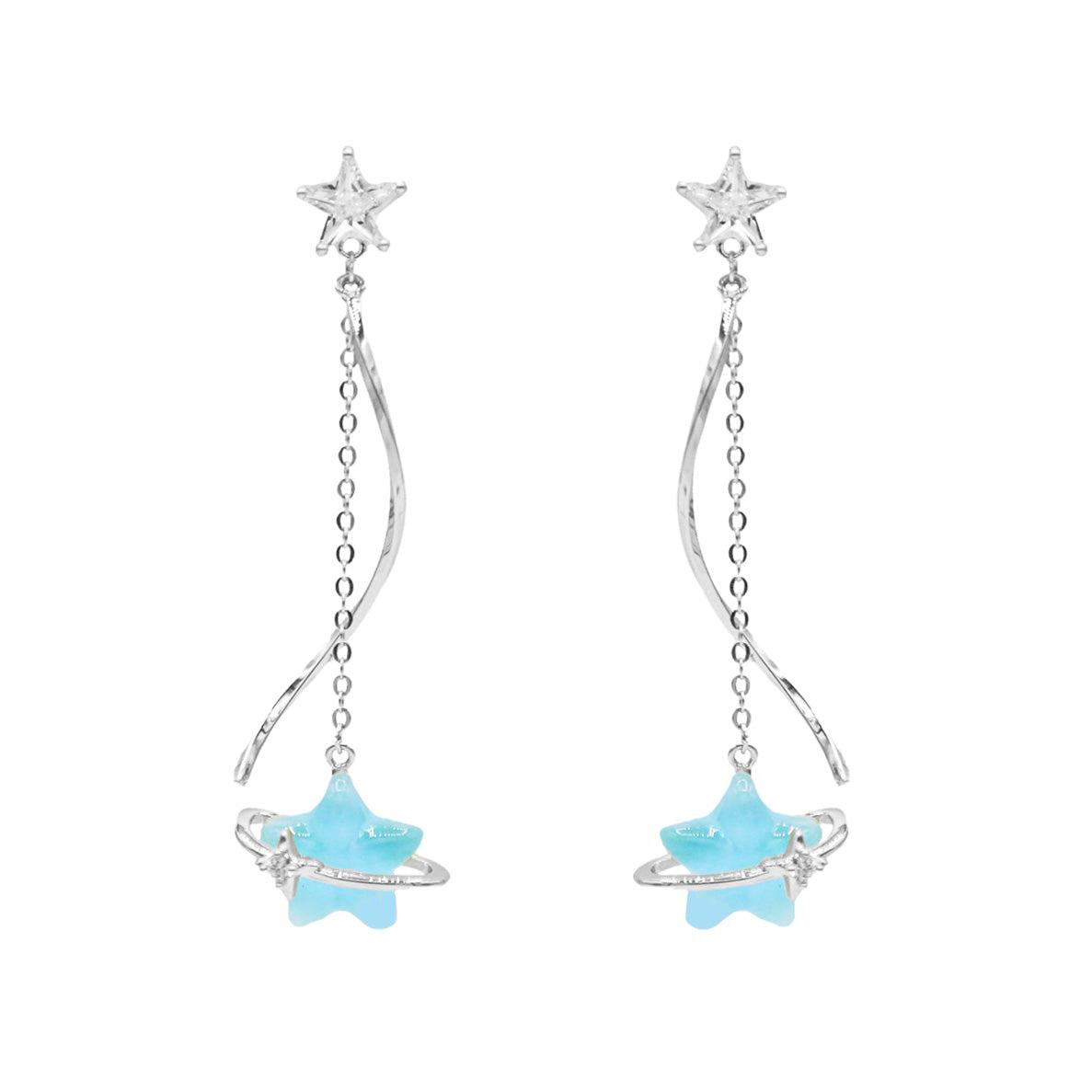 Bubble Star Drop Earring