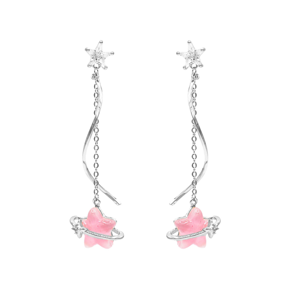 Bubble Star Drop Earring
