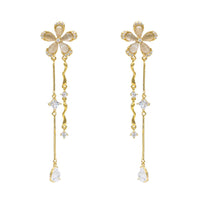 Spiral Flower Drop Earring