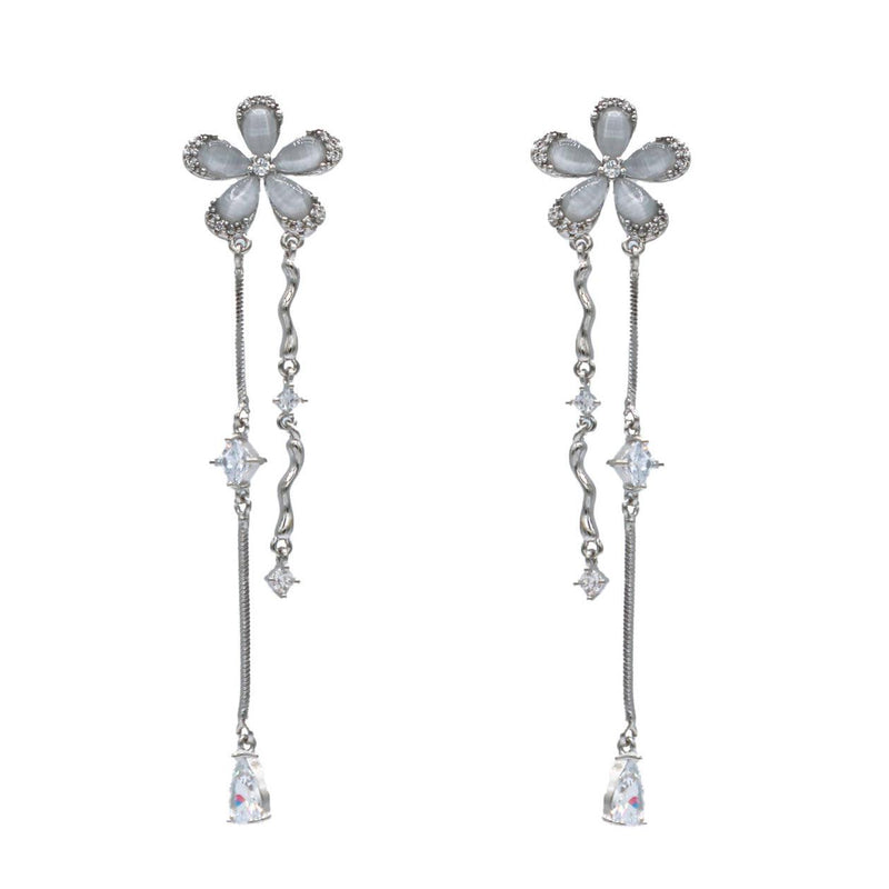 Spiral Flower Drop Earring