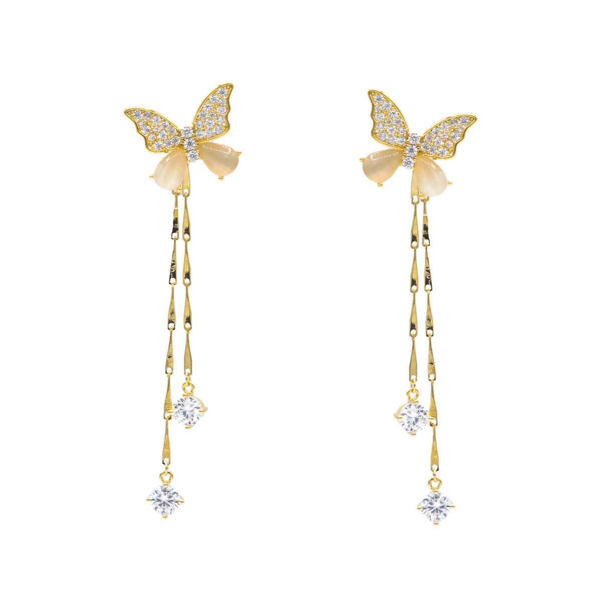 Butterfly Link Drop Earrings