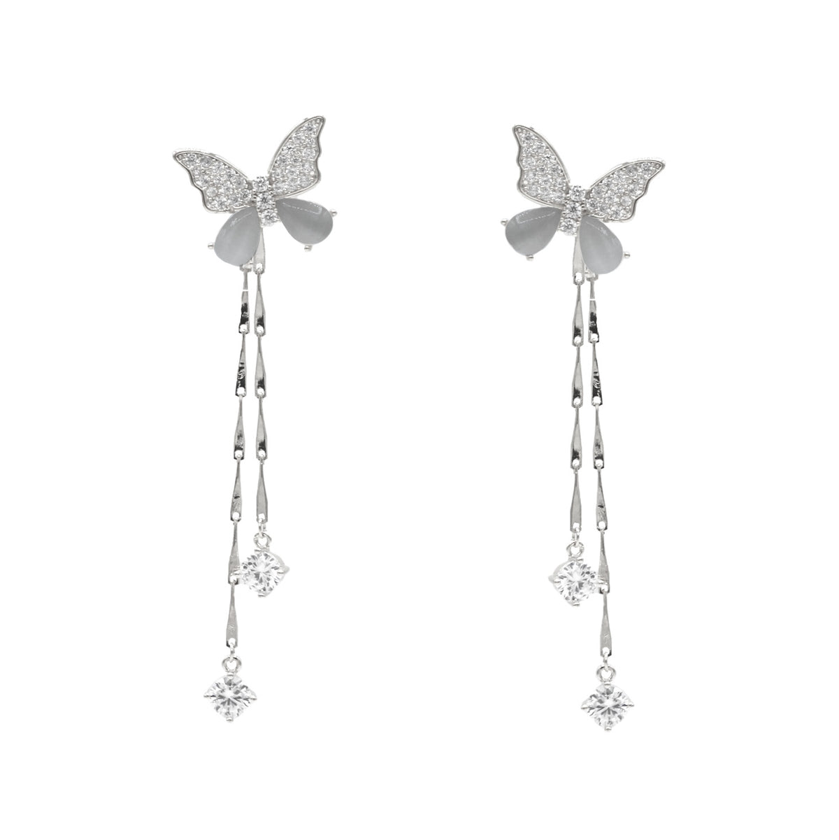Butterfly Link Drop Earrings