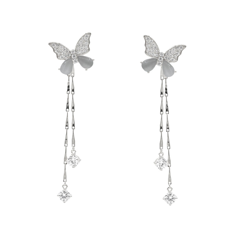 Butterfly Link Drop Earrings