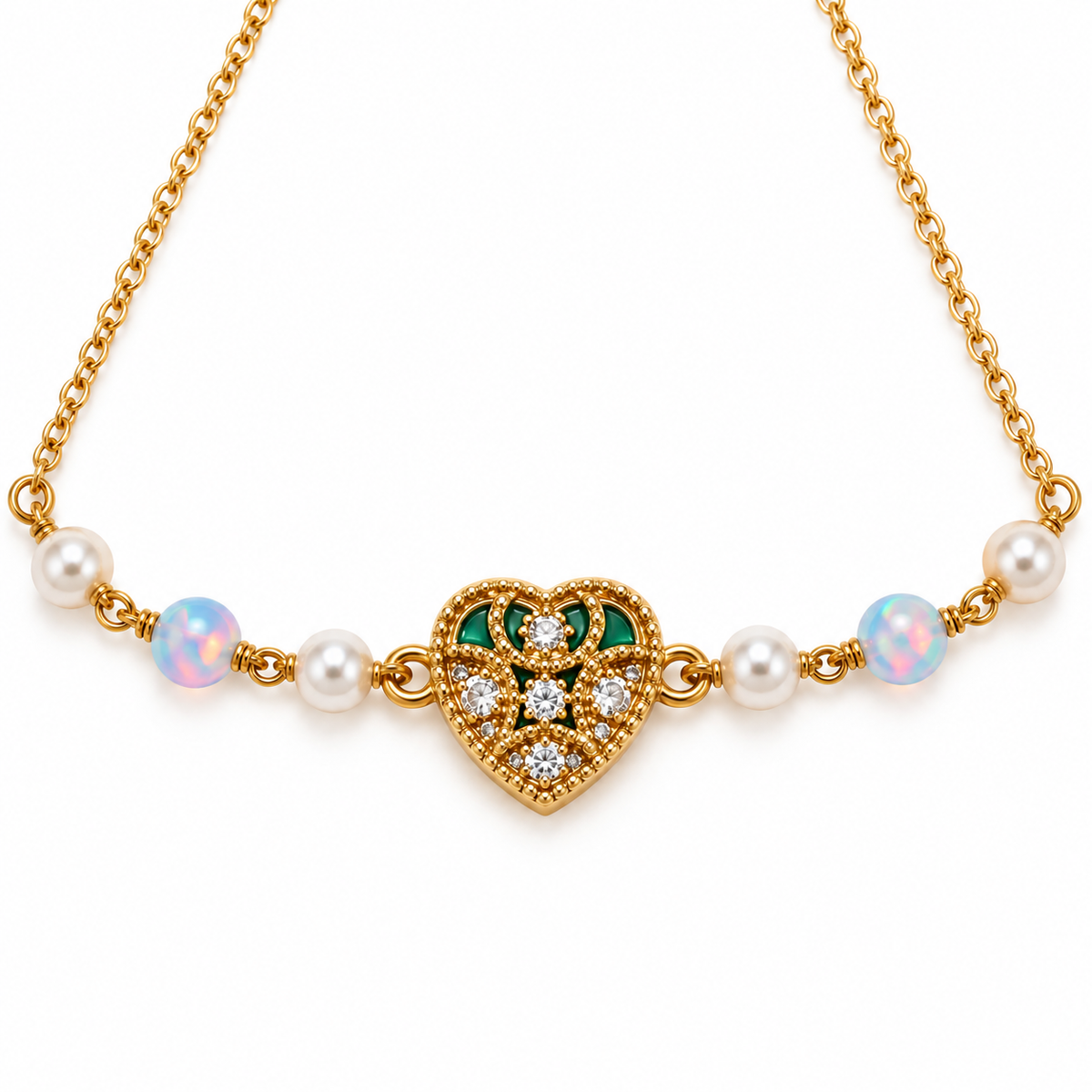 Double-Sided Mermaid Heart Bracelet/Anklet