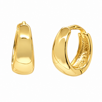 Classic Huggie Earrings in 18K Gold Vermeil with polished finish