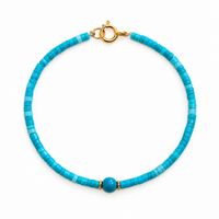 14K Gold Turquoise Bracelet