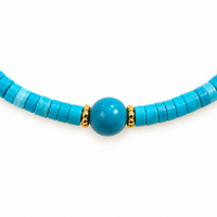 14K Gold Turquoise Bracelet