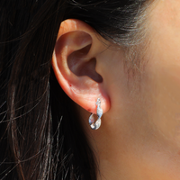 Moonlit Waves Hoop Earrings