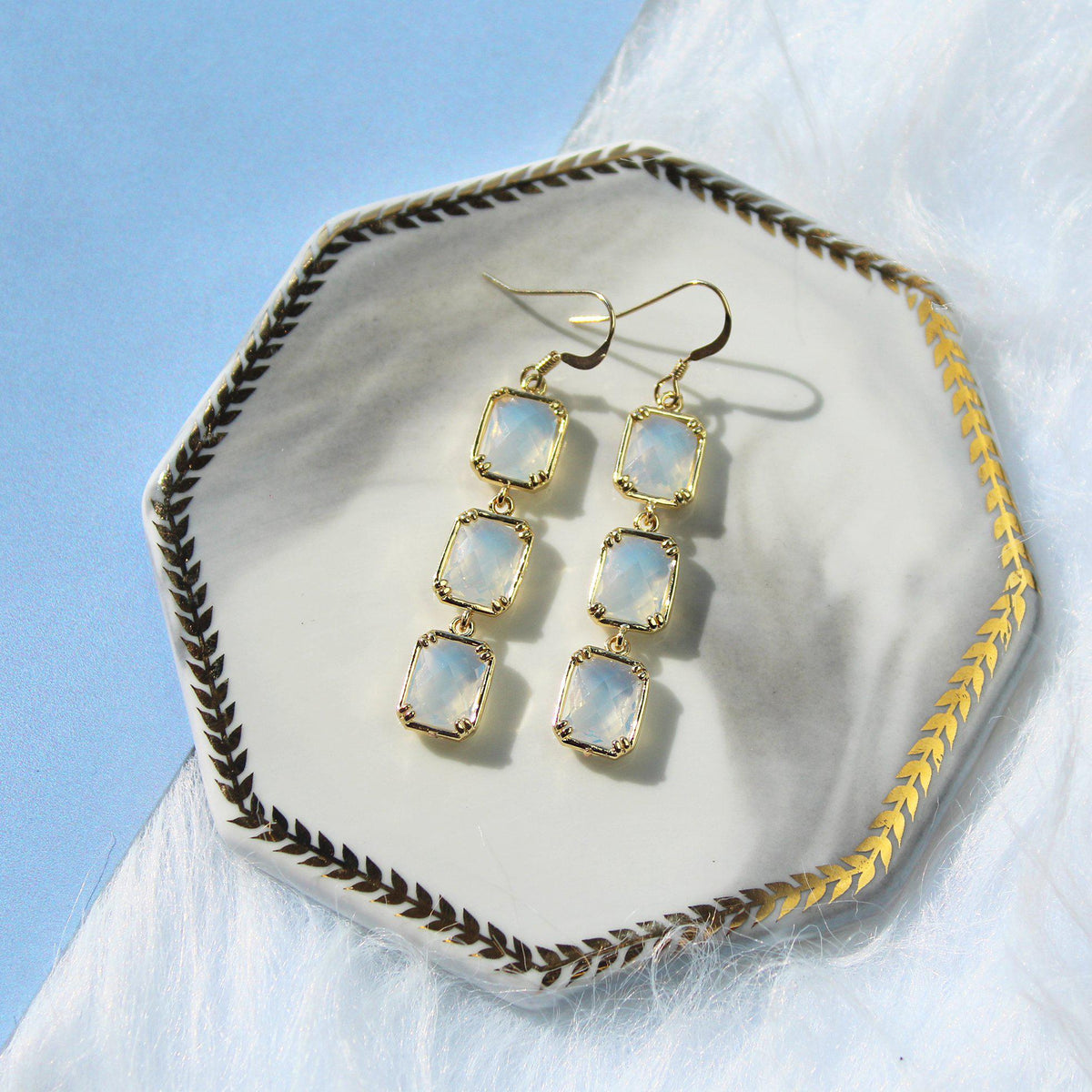 Astria Triple Drop Earrings