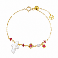 Ruby & Pearl Bracelet/Anklet