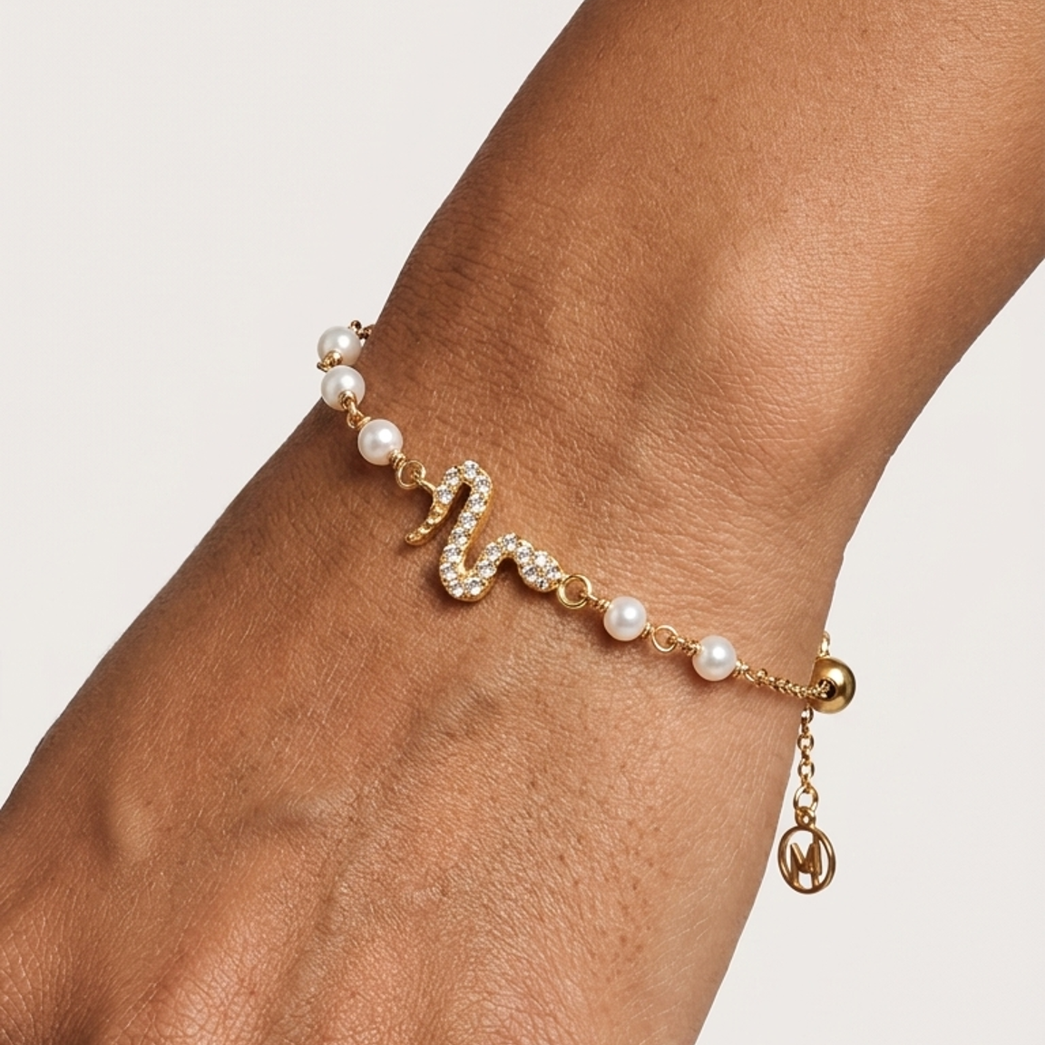 Serpent’s Whisper Pearl Bracelet/Anklet