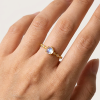 Golden Sphere Ring