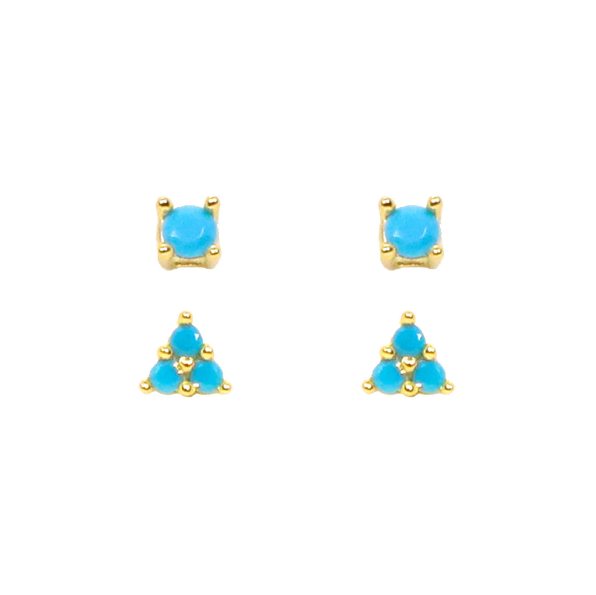 Teeny Gem Earrings Set
