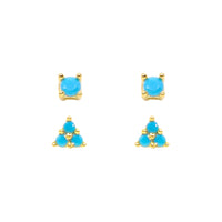 Teeny Gem Earrings Set