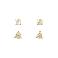 Teeny Gem Earrings Set