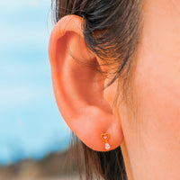 14K Solid Gold Mini Heart Drop Single Earring-Limited Edition-La Meno