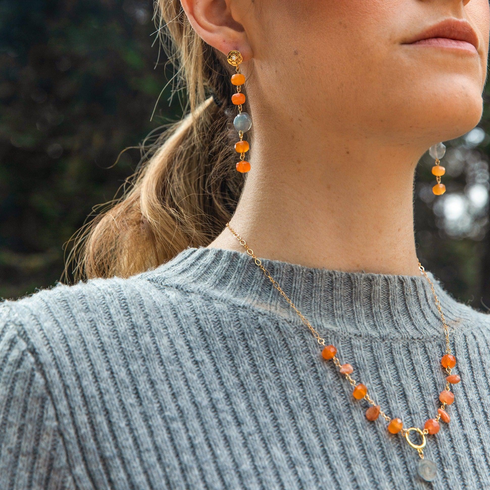 Ethereal Orange Earrings
