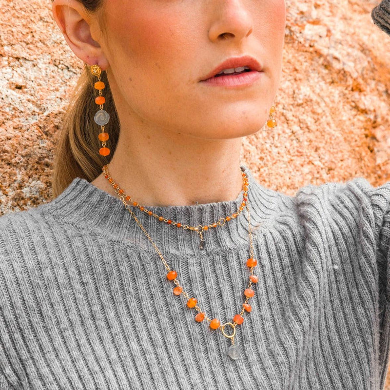 Ethereal Orange Necklace