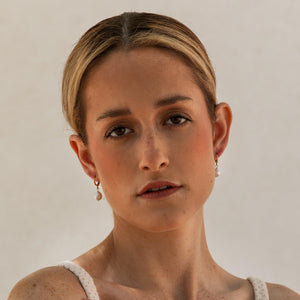 Classic Pearl Hoops