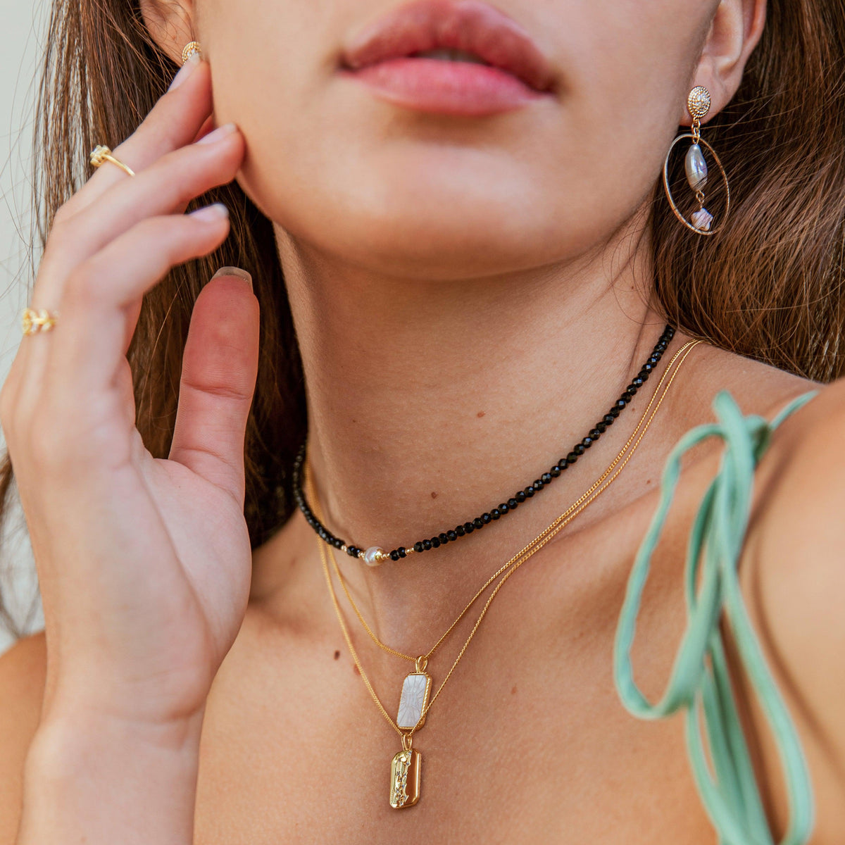 Mother of Pearl Zodiac Double-Sided Necklace