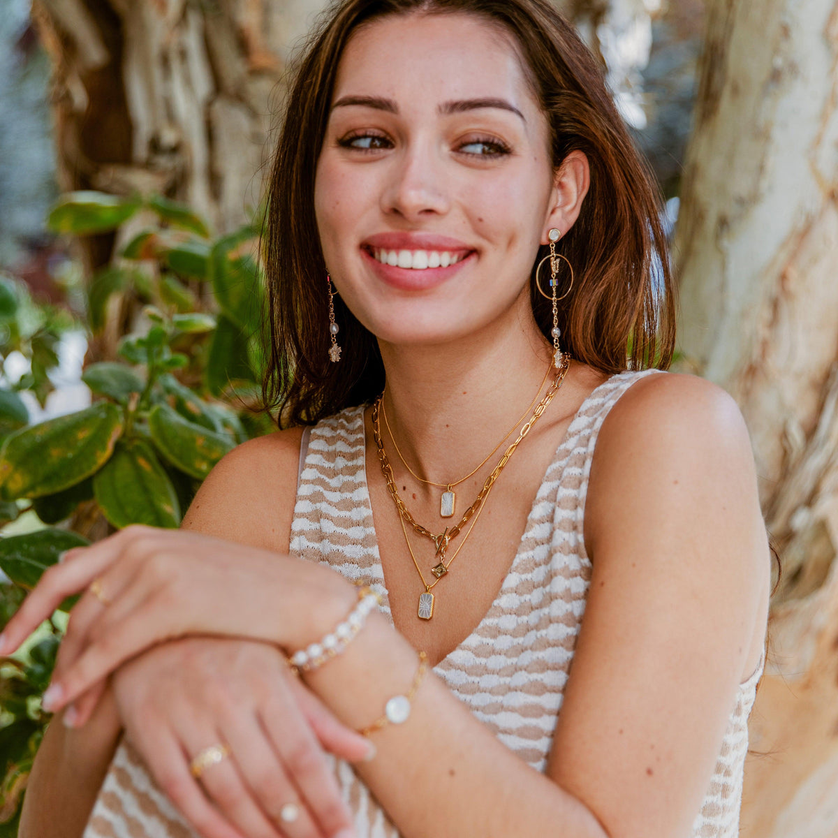 Mother of Pearl Zodiac Double-Sided Necklace