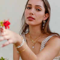 Crystal Octagon Letter Necklace