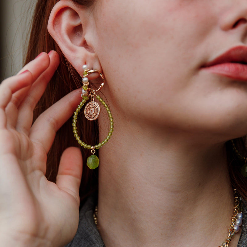 Spectrum Peridot Chalcedony Earrings